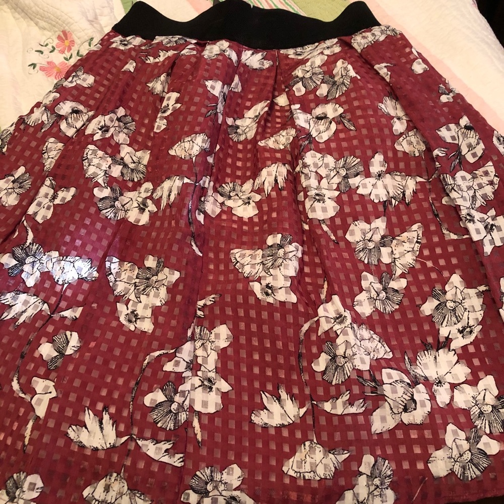 HeartSoul A-line floral skirt L